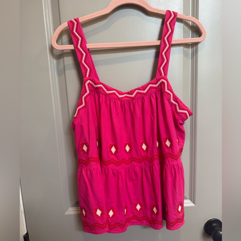 Loft Embroidered Tiered Cami